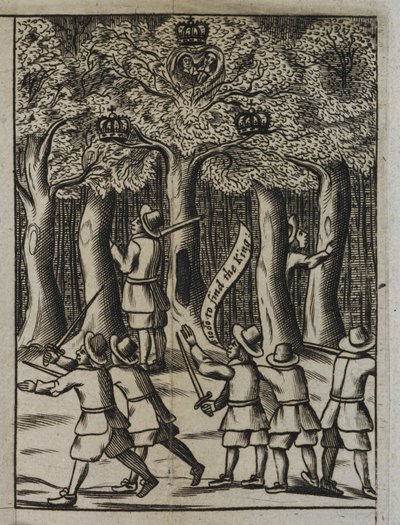 König Charles II. versteckt sich in den Boscobel-Wäldern, aus 