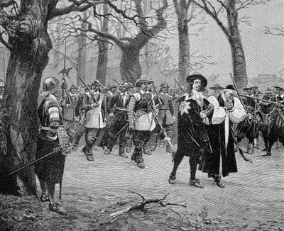König Karl I. (1600-49) auf dem Weg zu seiner Hinrichtung von English School