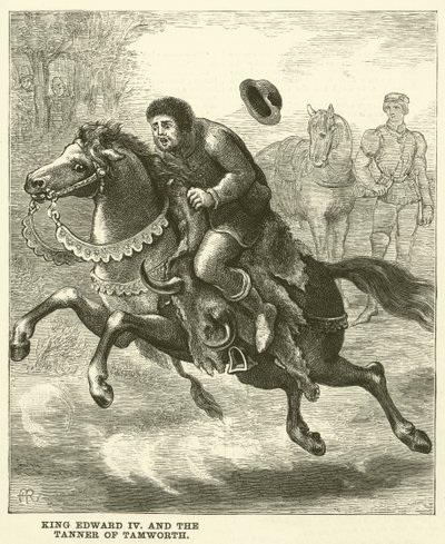 König Edward IV. und der Gerber von Tamworth (Gravur) von English School