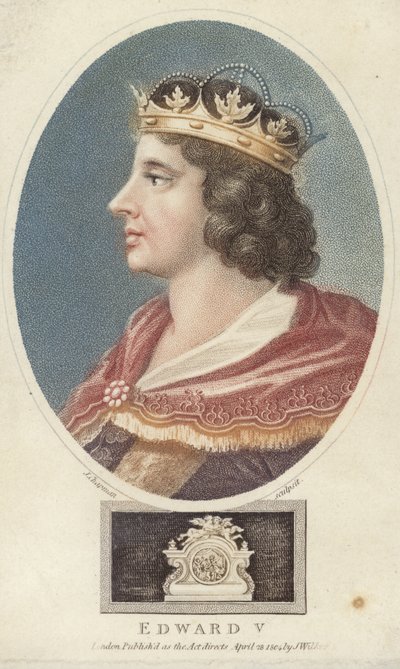 König Eduard V. von England (Farbstich) von English School