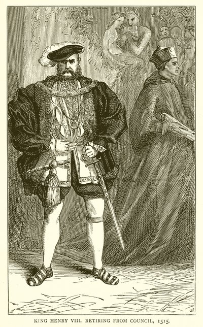 König Heinrich VIII. zieht sich aus dem Rat zurück, 1515 von English School