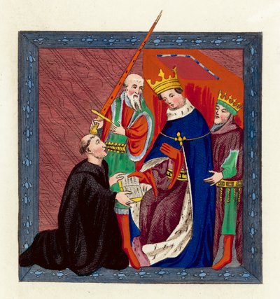 König Heinrich VI. und John Lydgate von English School