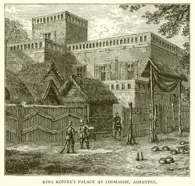 König Koffees Palast in Coomassie, Ashantee von English School
