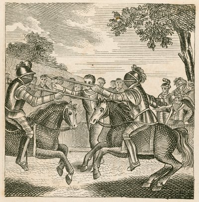König Richard II. verhindert das Duell zwischen den Herzögen von Hereford und Norfolk von English School