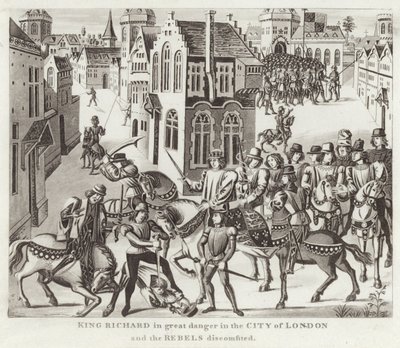 König Richard in großer Gefahr in der Stadt London und die Rebellen besiegt von English School