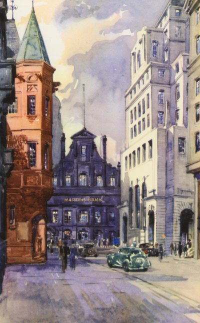 King Street, Manchester, das Finanzzentrum der Stadt von English School