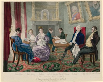 König Wilhelm IV. zu Hause mit seiner Familie von English School