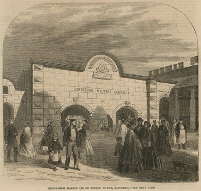 Kings Cross Market, zu eröffnen am Samstag, 8. August 1868 von English School