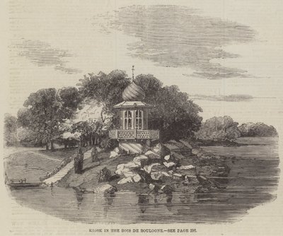 Kiosk im Bois de Boulogne (Gravur) von English School