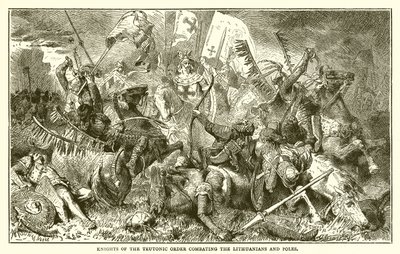 Ritter des Deutschen Ordens kämpfen gegen Litauer und Polen von English School