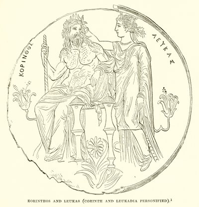 Korinthos und Leukas (Personifikation von Korinth und Leukadia) von English School
