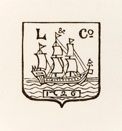 L & Co Schiff 1726 Logo verwendet von Longmans Green and Company von English School
