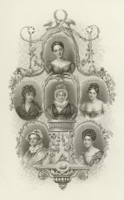L E Landon, Mrs Opie, Hannah More, Lady Blessington, M R Mitford, Mrs Norton von English School