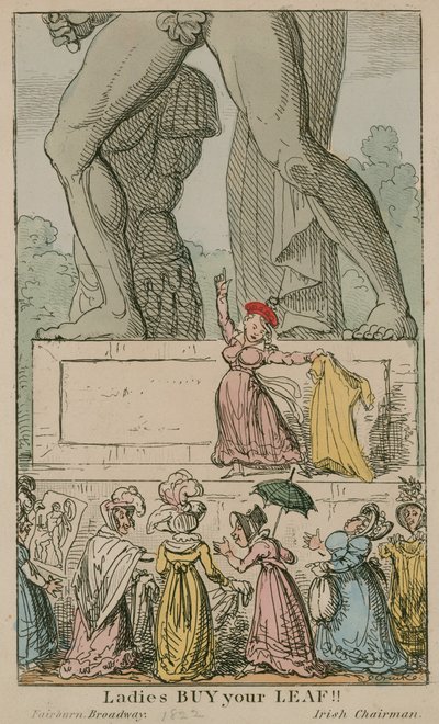 Damen, kauft euer Blatt!; Statue von Achilles im Hyde Park von English School