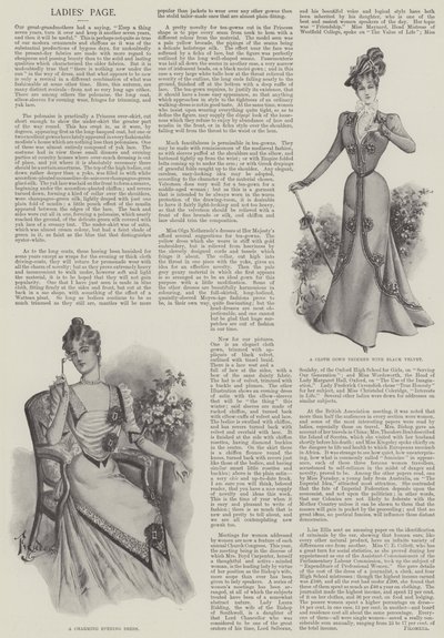Damen-Seite (Lithografie) von English School