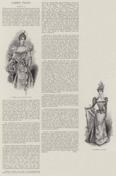 Damen-Seiten, Kleid (Lithografie) von English School