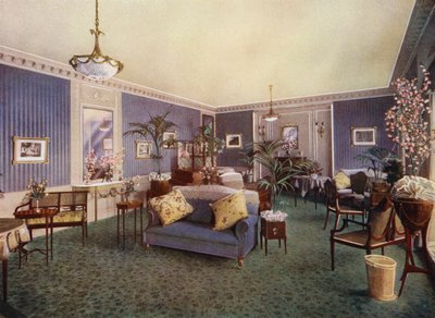 Schreibzimmer für Damen, Waldorf Hotel, London von English School