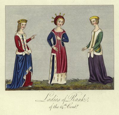 Damen von Rang des 14. Jahrhunderts von English School