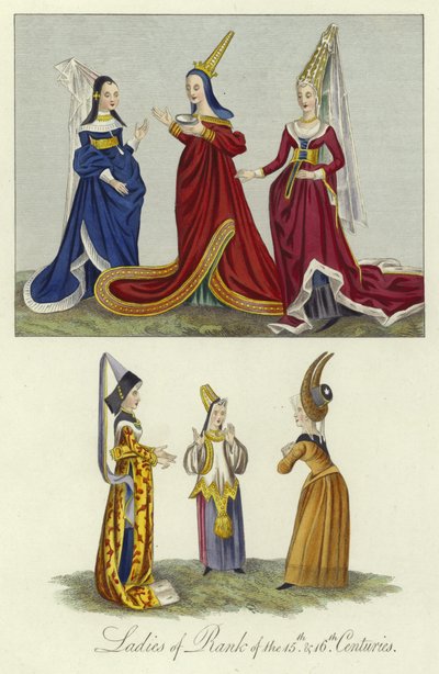 Damen von Rang des 15. und 16. Jahrhunderts von English School