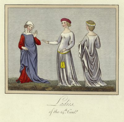 Damen des 14. Jahrhunderts von English School