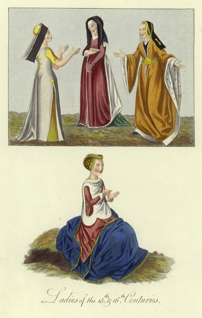 Damen des 15. und 16. Jahrhunderts von English School