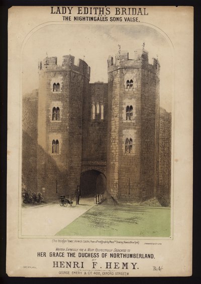 Lady Ediths Hochzeit, geschrieben für die Herzogin von Northumberland von Henri F. Hemy, Notenblatt von English School