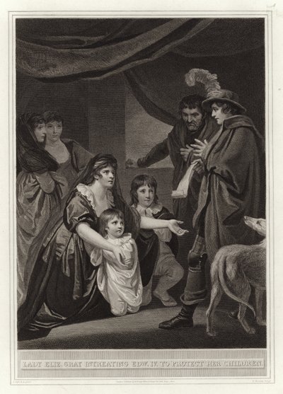 Lady Eliz Gray bittet Eduard IV, ihre Kinder zu schützen von English School