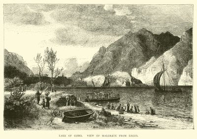 Comer See, Blick auf Malgrate von Lecco von English School