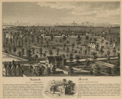 Lambeth Marsh, wie es um das Jahr 1670 aussah von English School