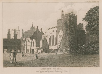 Lambeth Palace, wie er im Herbst 1829 erschien von English School