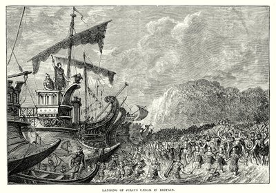 Landung von Julius Caesar in Britannien von English School