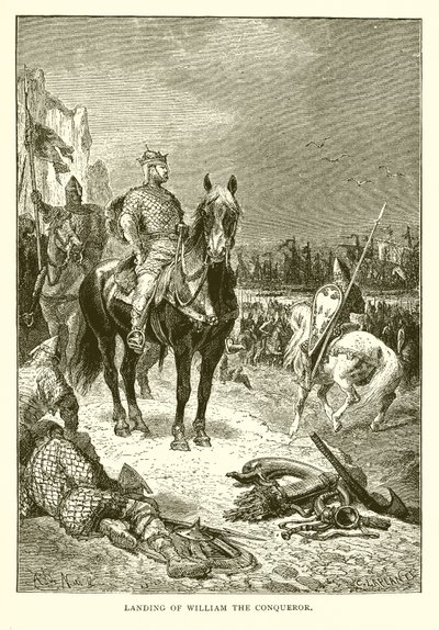 Landung von Wilhelm dem Eroberer von English School