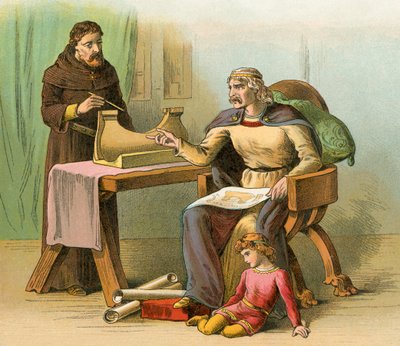 Die letzten Jahre der Herrschaft von König Robert: Schiffbau von English School