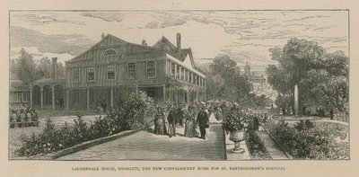 Lauderdale House, Highgate, London, das neue Genesungsheim für das St Bartholomews Hospital von English School