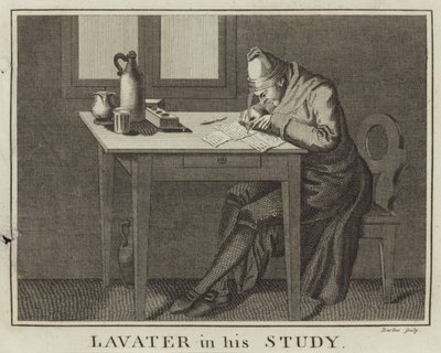 Lavater in seinem Arbeitszimmer von English School