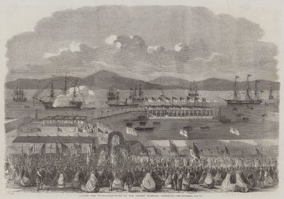 Grundsteinlegung des Albert-Hafens in Greenock von English School