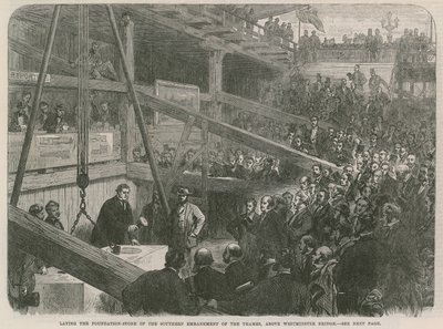 Grundsteinlegung des südlichen Ufers der Themse von English School