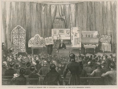 Vortrag für Arbeiter über Zier-Eisenarbeiten im South Kensington Museum von English School