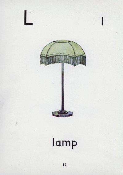 Buchstabe L, Lampe von English School