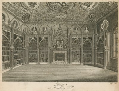 Bibliothek in Strawberry Hill, London von English School