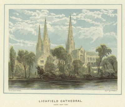 Lichfield Kathedrale, Südwestansicht von English School