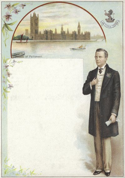 Liebig-Karte mit Joseph Chamberlain von English School