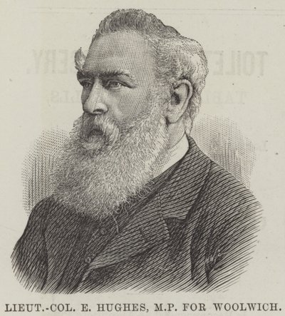 Oberstleutnant E. Hughes, MP für Woolwich (Gravur) von English School