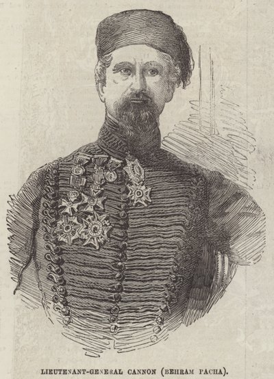 Generalleutnant Cannon (Behram Pacha) (Gravur) von English School