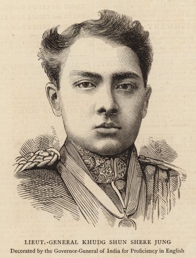 Generalleutnant Khudg Shun Shere Jung (Stich) von English School