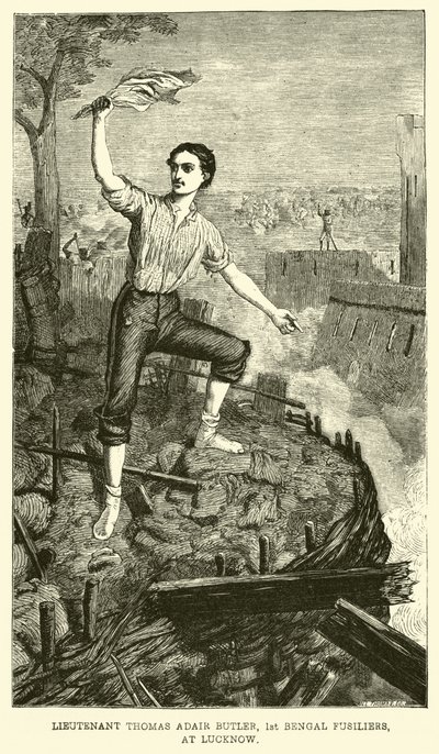 Leutnant Thomas Adair Butler, 1. Bengalische Füsiliere, in Lucknow von English School