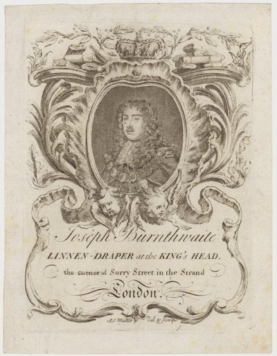 Leinenhändler, John Burnthwaite, Visitenkarte von English School