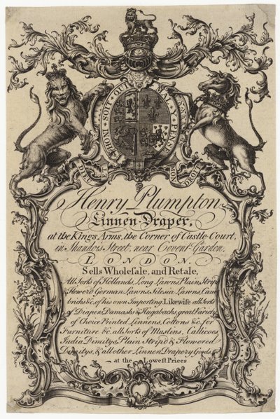 Leinenhändler, Visitenkarte von English School