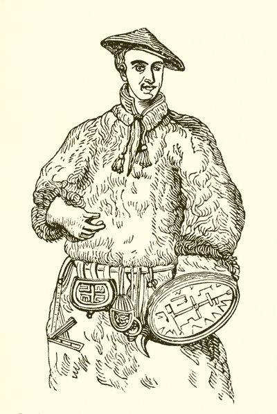Linné in seiner lappländischen Tracht von English School