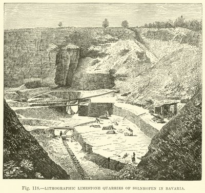 Lithographische Kalksteinbrüche von Solnhofen in Bayern von English School